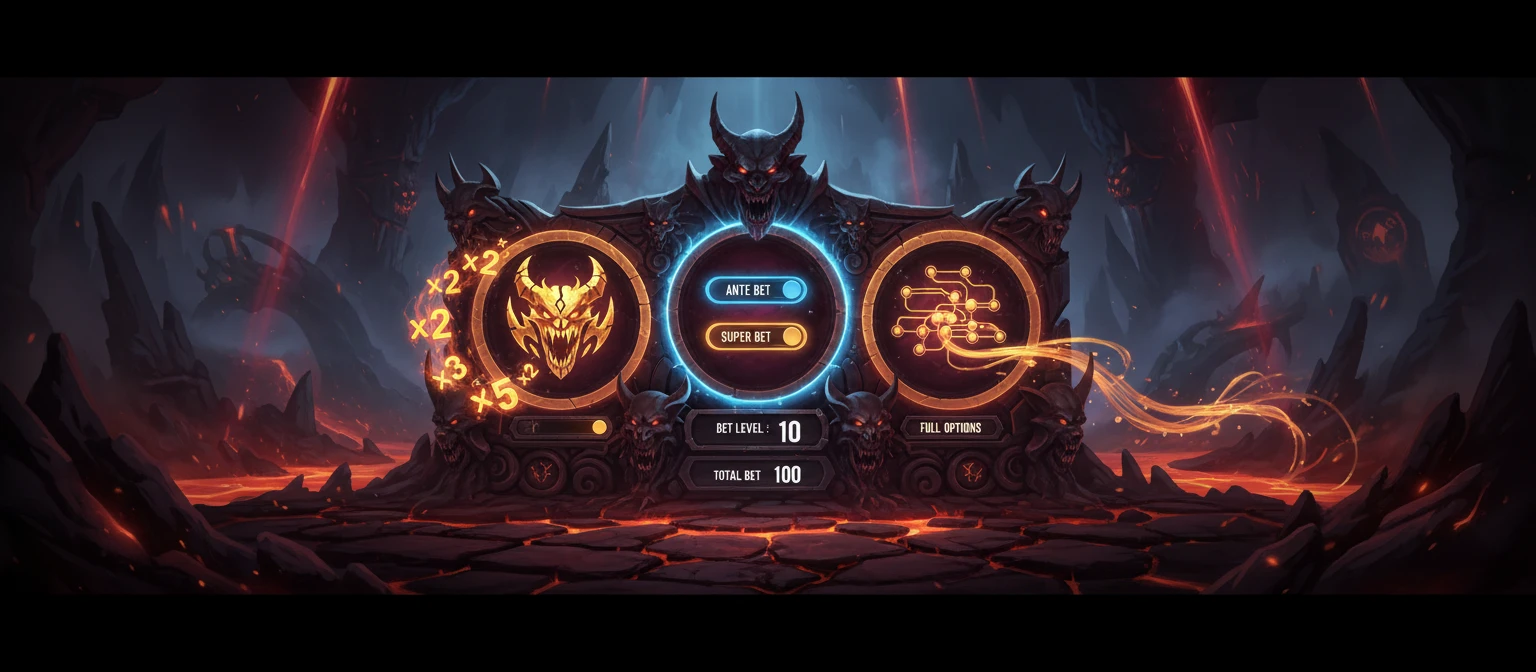 Wild Multipliers, Ante Bets and Super Bets, Full Options Explained | Hell Butcher